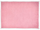 Bedspread Pink Soft Fabric 150 x 200 cm Blanket Coverlet Lining Beliani