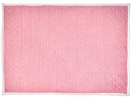 Bedspread Pink Soft Fabric 150 x 200 cm Blanket Coverlet Lining Beliani