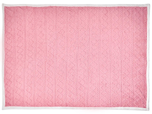 Bedspread Pink Soft Fabric 150 x 200 cm Blanket Coverlet Lining Beliani