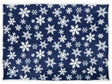 Blanket Throw Blue and White Flannel 150 x 200 cm Winter Fluffy Winter Seasonal Snowflake Pattern Beliani