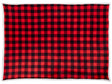Blanket Throw Red and Black Flannel 150 x 200 cm Winter Fluffy Winter Seasonal Chequered Pattern Beliani