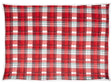 Blanket Throw Red and White Flannel 150 x 200 cm Winter Fluffy Winter Seasonal Chequered Pattern Beliani