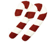 Set of 2 Scatter Cushions Red and White Fabric Christmas Candy Cane Shape 25 x 55 cm Decoration Accessory Beliani