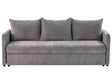 Sofa Bed Taupe Fabric 3 Seater Upholstery Cushions Modern Beliani
