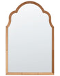 Wall Mirror Copper Glass and MDF 60 x 89 cm  Art Deco Style Statement Hanging Mirror Beliani