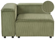 Right Hand Corner Section Green Cord 1-Seat Sofa Module Modern Single-Seat Black Legs Living Room Beliani
