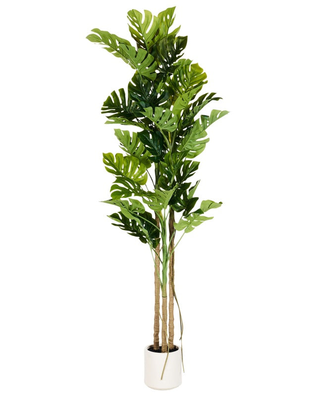 Artificial Potted Monstera Plant Green and Black Synthetic 221 cm Material Decorative Indoor Accessory Beliani