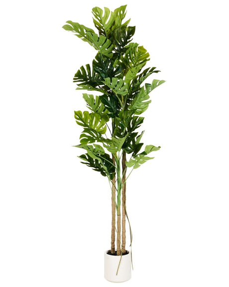 Artificial Potted Monstera Plant Green and Black Synthetic 221 cm Material Decorative Indoor Accessory Beliani