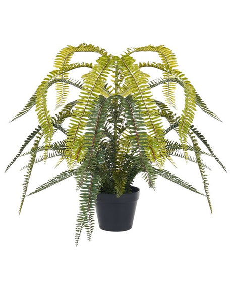 Artificial Potted Plant Green and Black Synthetic Material 105 cm Fern Leaf Plant Decorative Indoor Accessory Beliani