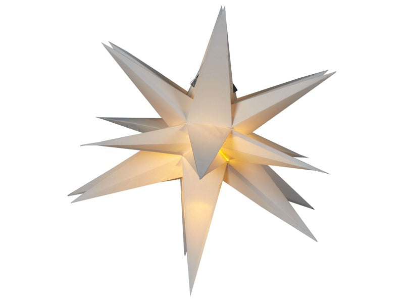 LED Decoration Off-White Paper Star Seasonal Home Décor with Lights Handmade Beliani