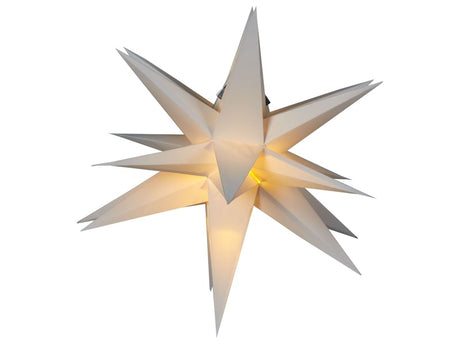 LED Decoration Off-White Paper Star Seasonal Home Décor with Lights Handmade Beliani