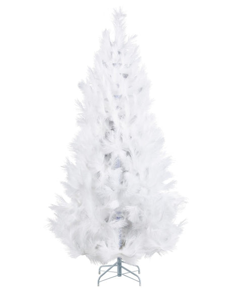 Artificial Christmas Tree White 180 cm Metal Base Traditional Winter Holiday Decoration Beliani