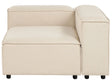 Left Hand Corner Section Beige Polyester 1-Seat Sofa Module Modern Single-Seat Black Legs Living Room Beliani