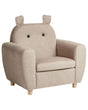 Chair Taupe Fabric Upholstery with Armrests for Children Modern Design Beliani