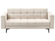 Sofa Beige Polyester Fabric Upholstery Reclining Backrest 3 Positions Beliani