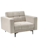 Armchair Beige Polyester Fabric Upholstery Reclining Backrest 3 Positions Beliani
