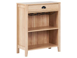 Sideboard Light Wood Particle Board Traditional Elegant 1 Drawer 2 Shelves Living Room Storage Beliani