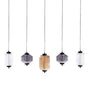 Pendant Lamp Multicolour Transparent Glass Shades Iron 5 Light Modern Design Home Accessories Living Room Beliani