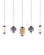 Pendant Lamp Multicolour Transparent Glass Shades Iron 5 Light Modern Design Home Accessories Living Room Beliani