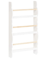 Wall Bookshelf White 3 Tier Pine Wood MDF Kids Room Beliani
