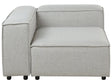 Right Hand Corner Section Light Grey Polyester 1-Seat Sofa Module Modern Single-Seat Black Legs Living Room Beliani