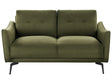 2 Seater Sofa Green Fabric Water-Reppelent Classic Style Sofa Beliani