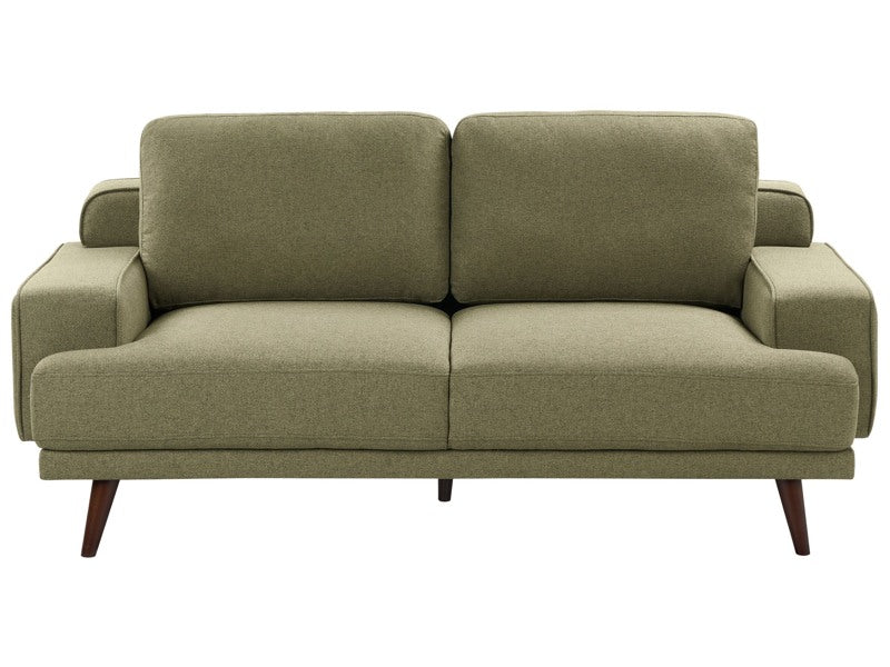 2 Seater Sofa Green Fabric Water-Reppelent Classic Style Sofa Beliani