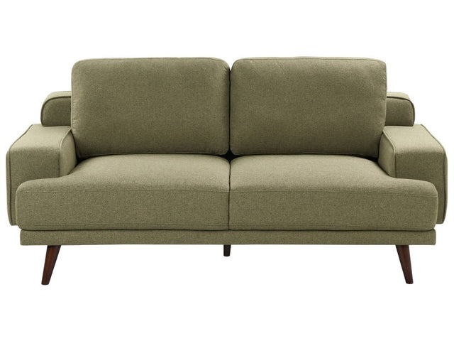 2 Seater Sofa Green Fabric Water-Reppelent Classic Style Sofa Beliani