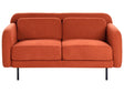 2 Seater Sofa Orange Fabric Water-Reppelent Classic Style Sofa Beliani