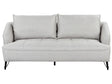 3 Seater Sofa Grey Fabric Upholstery Additional Pillows Modern Style Living Room Furniture Beliani