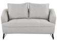 2 Seater Sofa Grey Fabric Upholstery Additional Pillows Modern Style Living Room Furniture Beliani