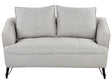 2 Seater Sofa Grey Fabric Upholstery Additional Pillows Modern Style Living Room Furniture Beliani