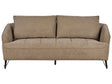 3 Seater Sofa Brown Fabric Upholstery Additional Pillows Modern Style Living Room Furniture Beliani