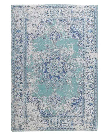 Area Rug Blue 140 x 200 cm Oriental Distressed Living Room Bedroom Beliani