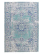 Area Rug Blue 140 x 200 cm Oriental Distressed Living Room Bedroom Beliani