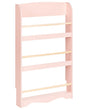 Wall Bookshelf Pastel Pink 3 Tier Pine Wood MDF Kids Room Beliani