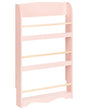 Wall Bookshelf Pastel Pink 3 Tier Pine Wood MDF Kids Room Beliani