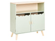 Sideboard Light Green Pine Wood MDF One Shelf with House Motif Beliani