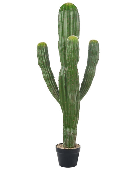 Artificial Potted Cactus Plant Green Synthetic Material 115 cm Black Pot Decoration Home Accessory Beliani