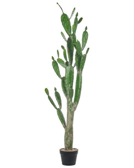 Artificial Potted Opuntia Cactus Plant Green Synthetic Material 150 cm Black Pot Decoration Home Accessory Beliani