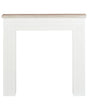 Fireplace Mantel Black MDF 110 x 22 x 104 cm Fireplace Surround Cottage Scandinavian Living Room Beliani