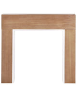 Fireplace Mantel Light Wood Tone MDF 110 x 19 x 102 cm Fireplace Surround Classic Modern Style Living Room Beliani