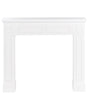 Fireplace Mantel White MDF 110 x 22 x 96 cm Fireplace Surround Traditional Retro Living Room Beliani