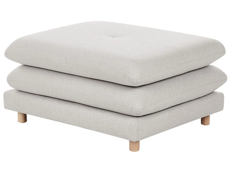 Ottoman Beige Fabric Upholstered Cushioned Movable Cushions Flexible Arrangement Modern Living Room Couch Beliani