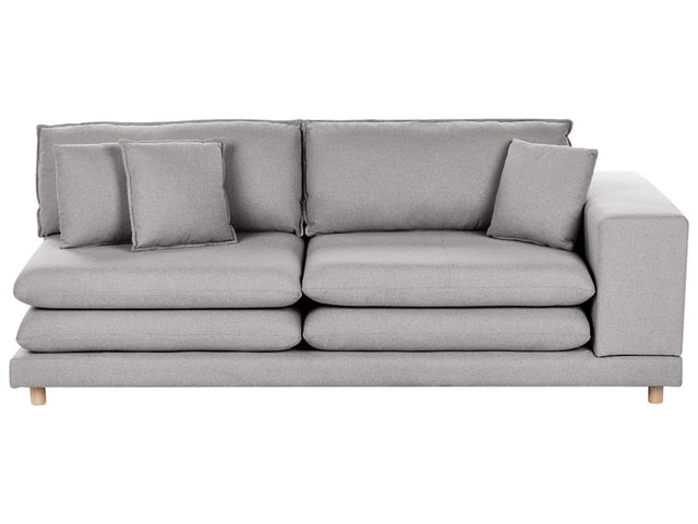 Sofa Grey Fabric Upholstered 2 Seater Cushioned Backrest Movable Cushions Flexible Arrangement Modern Living Room Couch Beliani