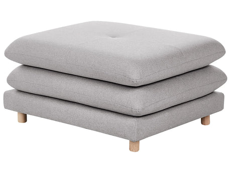Ottoman Grey Fabric Upholstered Cushioned Movable Cushions Flexible Arrangement Modern Living Room Couch Beliani