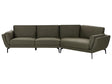 Sofa Green Polyester Upholstered 3-Seater Modern Minimalistic Style Living Room Cushioned Backrest Beliani