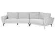 Sofa Light Grey Polyester Upholstered 3-Seater Modern Minimalistic Style Living Room Cushioned Backrest Beliani