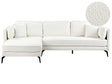 Right Corner Sofa Off-White Boucle Metal Legs Pillow Backrest Scatter Cushions Modern Design Beliani