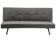 Fabric Sofa Bed Dark Grey 3-Seater Quilted Upholstery Click-Clack Guest Bed Armless Beliani